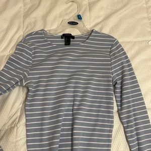 Forever 21 blue and white striped tee